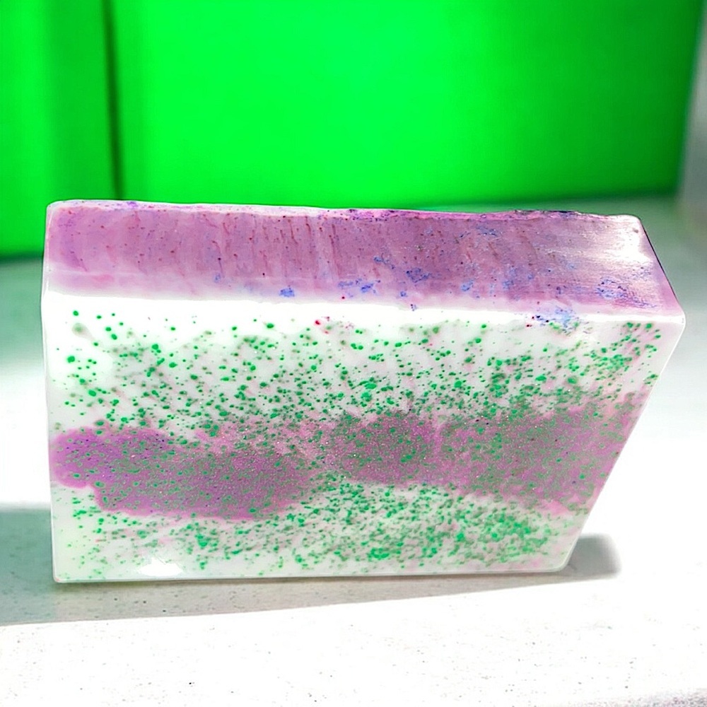 Lavender mint HANDMADE soap donkey milk & coconut oil 2x3 inch 4.5oz